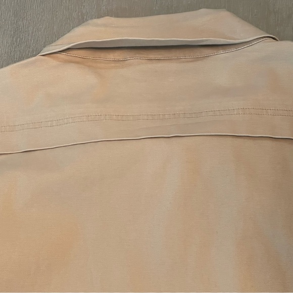 New Ruby Rd. Petite khaki zip up short jacket with stone embellishments -size 6P - Picture 7 of 12